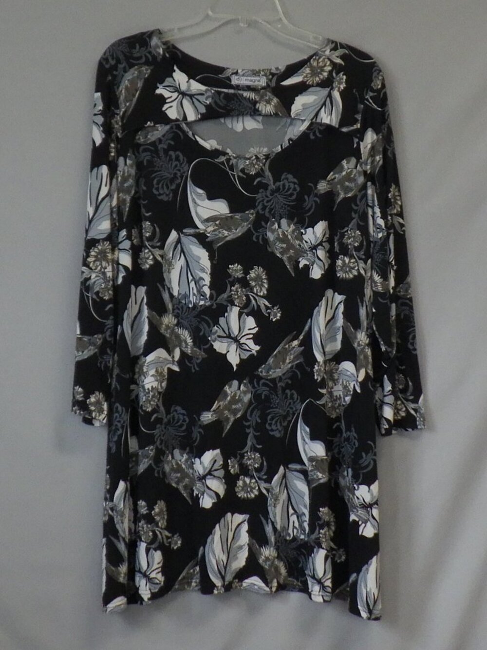 Magna Black Floral Dress Size 18/20